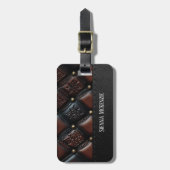 Nahtlose Vintage Gepäckmarke Gepäckanhänger (Vorderseite vertikal)