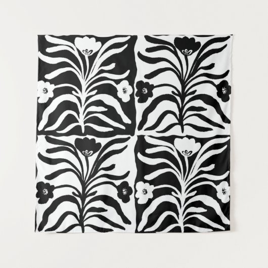 Nahtlose Vintage Hand mit Blumenmuster Wandteppich (Vorderseite)