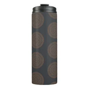Nahtlose vintage Mandalas. Vintage-Dekorationselem Thermosbecher