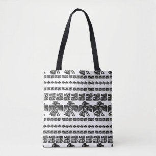 Nahtlose Vintage Maya-Muster. Schwarzweißeth Tasche