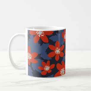 Nahtlose Vintage Muster im skandinavischen Stil mi Kaffeetasse