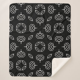Nahtlose Vintage Muster in geometrischen Ornamente Sherpadecke