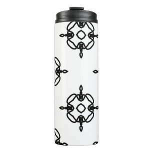 Nahtlose Vintage Muster in geometrischen Ornamente Thermosbecher