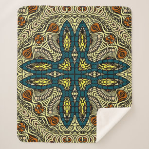 Nahtlose Vintage Muster in orientalischer Blume Sherpadecke