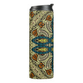 Nahtlose Vintage Muster in orientalischer Blume Thermosbecher (Nach links gedreht)