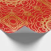 Nahtlose Vintage Muster mit abstrakter Blüte und Geschenkpapier (Ecke)