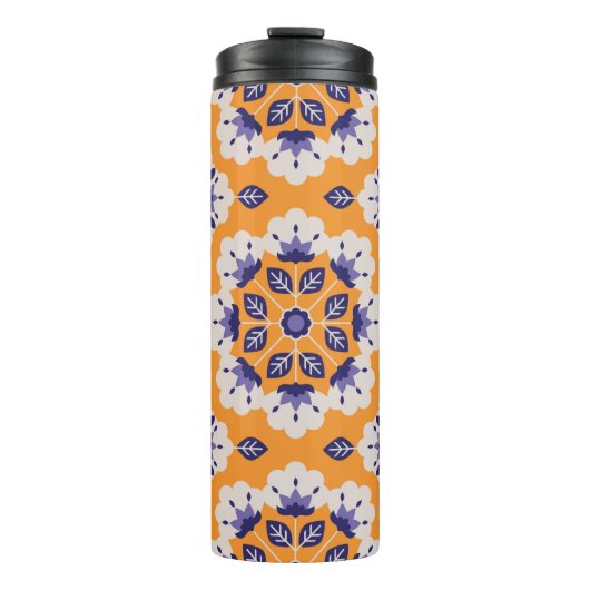 nahtlose Vintage Muster Thermosbecher (Vorderseite)
