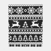 Nahtlose Vintage Normal-Herbst-Wintermuster Fleecedecke (Vorderseite)