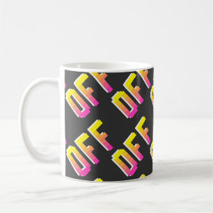 Nahtlose Vintage Pixelabweichung der Zeichen. Kont Kaffeetasse