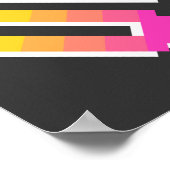 Nahtlose Vintage Pixelabweichung der Zeichen. Kont Poster (Ecke)