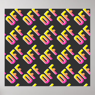 Nahtlose Vintage Pixelabweichung der Zeichen. Kont Poster