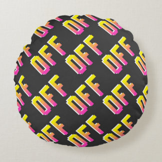 Nahtlose Vintage Pixelabweichung der Zeichen. Kont Rundes Kissen