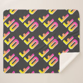 Nahtlose Vintage Pixelabweichung der Zeichen. Kont Sherpadecke (Vorderseite (Horizontal))