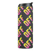 Nahtlose Vintage Pixelabweichung der Zeichen. Kont Thermosbecher (Nach links gedreht)