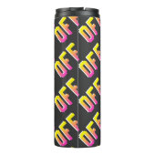 Nahtlose Vintage Pixelabweichung der Zeichen. Kont Thermosbecher (Rückseite)