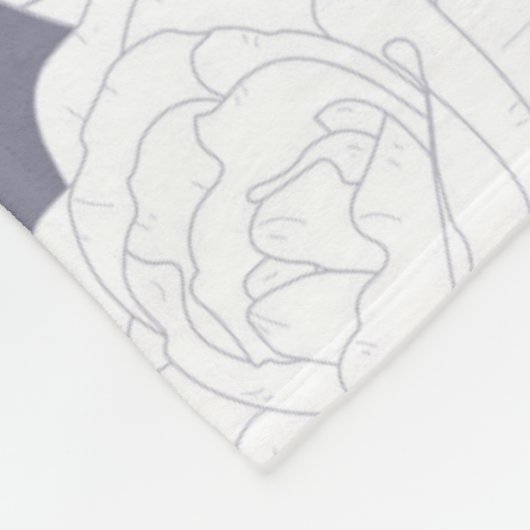 Nahtlose Vintage Rose Fleecedecke (Ecke)