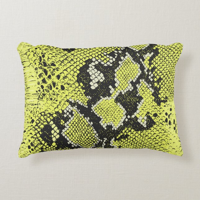 Nahtlose Vintage Schlangenhautmuster von Tieren. S Dekokissen (Vorderseite)