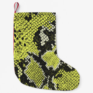 Nahtlose Vintage Schlangenhautmuster von Tieren. S Kleiner Weihnachtsstrumpf