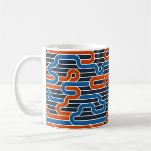 Nahtlose Vintage Schnittmuster mit gedrehten Linie Kaffeetasse