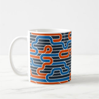 Nahtlose Vintage Schnittmuster mit gedrehten Linie Kaffeetasse