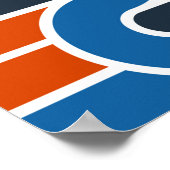 Nahtlose Vintage Schnittmuster mit gedrehten Linie Poster (Ecke)