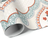 Nahtlose Vintage Verzierung mit Blume Geschenkpapier (Rolleneckpunkt)