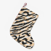 Nahtlose Vintage Zebraleoparden Kleiner Weihnachtsstrumpf (Vorderansicht (hängend))