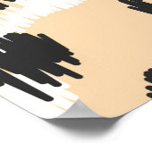 Nahtlose Vintage Zebraleoparden Poster (Ecke)