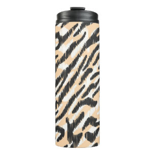Nahtlose Vintage Zebraleoparden Thermosbecher