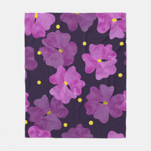 Nahtlose violette Blume. Wasserfarbe Fleecedecke