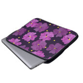 Nahtlose violette Blume. Wasserfarbe Laptopschutzhülle (Vorne Knopf)