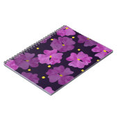Nahtlose violette Blume. Wasserfarbe Notizblock (Linke Seite)