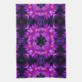 Nahtlose violette Blumen Geschirrtuch (Vertikal)