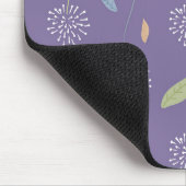 Nahtlose Violette Blumenschrift Mousepad (Ecke)