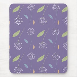 Nahtlose Violette Blumenschrift Mousepad