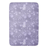 Nahtlose violette, wirbelfarbene Blume Badematte (Vorderseite Vertikal)