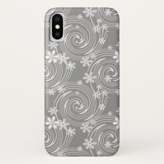 Nahtlose violette, wirbelfarbene Blume Case-Mate iPhone Hülle (Rückseite)