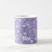 Nahtlose violette, wirbelfarbene Blume Kaffeetasse (Mittel)