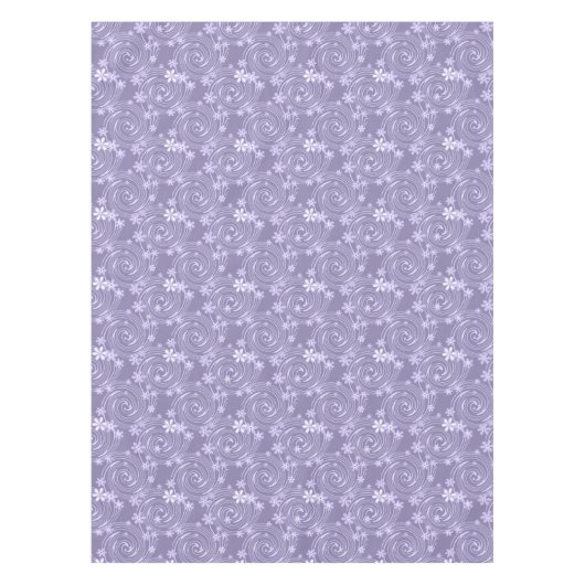 Nahtlose violette, wirbelfarbene Blume Tischdecke (Vorderseite)