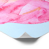 Nahtlose, von Hand gezeichnete Aquarellmuster mit Poster (Ecke)