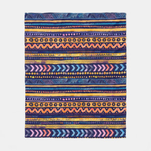 Nahtlose Wasserfarbe Ethnisches Stammbaum Ornament Fleecedecke