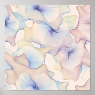 Nahtlose Wasserfarbe-Pastell-Spitzen-Tapete Poster