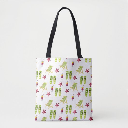 Nahtlose Wasserfarbe Sommermuster klein Tasche (Vorderseite)