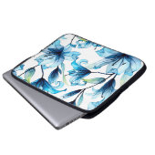 Nahtlose Wasserfarben-Muster mit durchsichtigem Fl Laptopschutzhülle (Vorne Knopf)