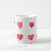 Nahtlose Wasserfarbenherzen: romantisches Muster-D Kaffeetasse (Mittel)
