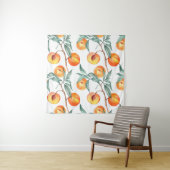 Nahtlose Wasserfarbenmuster mit Pfirsichen auf ein Wandteppich (Beispiel)