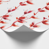 Nahtlose Wasserfarbenmuster mit pussy Weide Geschenkpapier (Ecke)