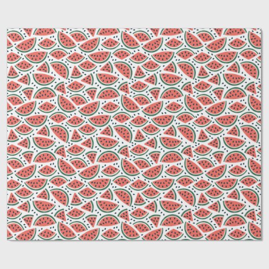 Nahtlose Wassermelone mit Samen Geschenkpapier (Flach)