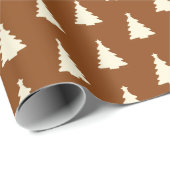 Nahtlose Weihnachtsbaum auf Brown Wrapping Paper Geschenkpapier (Rolleneckpunkt)