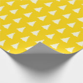 Nahtlose Weihnachtsbaum auf gelbem Wrapping Paper Geschenkpapier (Ecke)